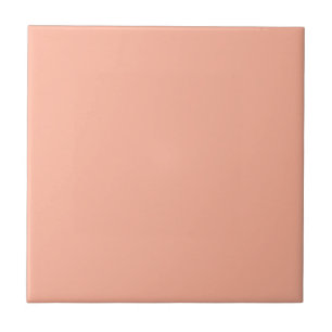 Coral Peach Solid Color Ceramic Tile