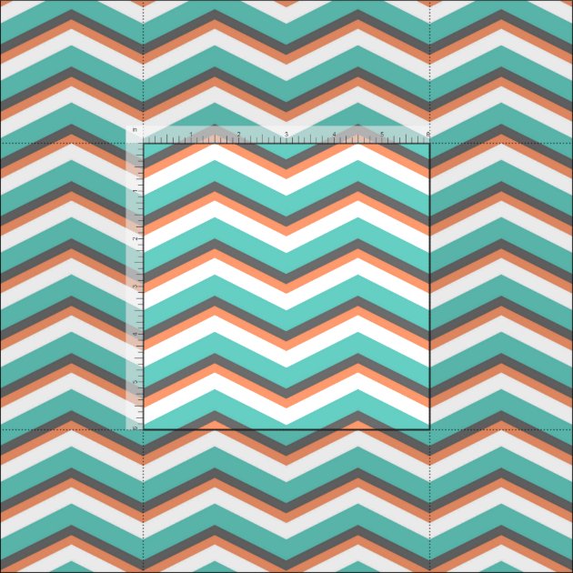 Society6 iPhone4/4S,5用 Mint & Coral Chevron Block Coral Peach Teal Gray Chevron Zig-Zag Pattern Fabric | Zazzle