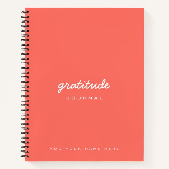 coral peach thanksgiving gratitude journal (Front)