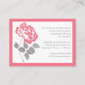 Coral Peony on Linen Enclosure Card (Back)