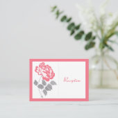 Coral Peony on Linen Enclosure Card (Standing Front)