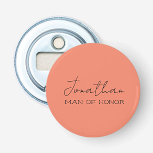Coral Personalized Man of Honor Bottle Opener