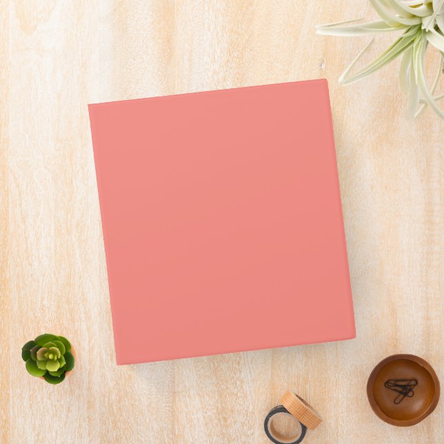 Coral Pink 3 Ring Binder (In Situ)