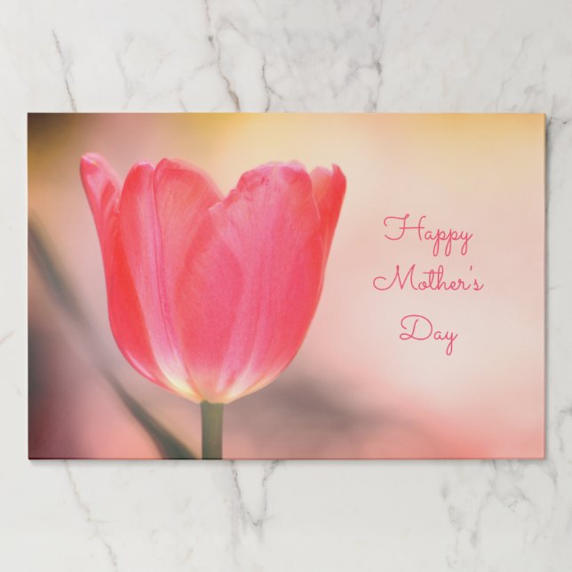 Coral Pink And Green Paper Pad (Front)