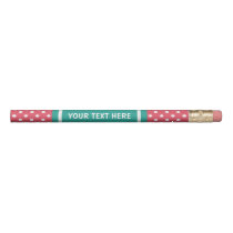 Coral pink and turquoise pencils with custom name Coral pink and turquoise pencils with custom name