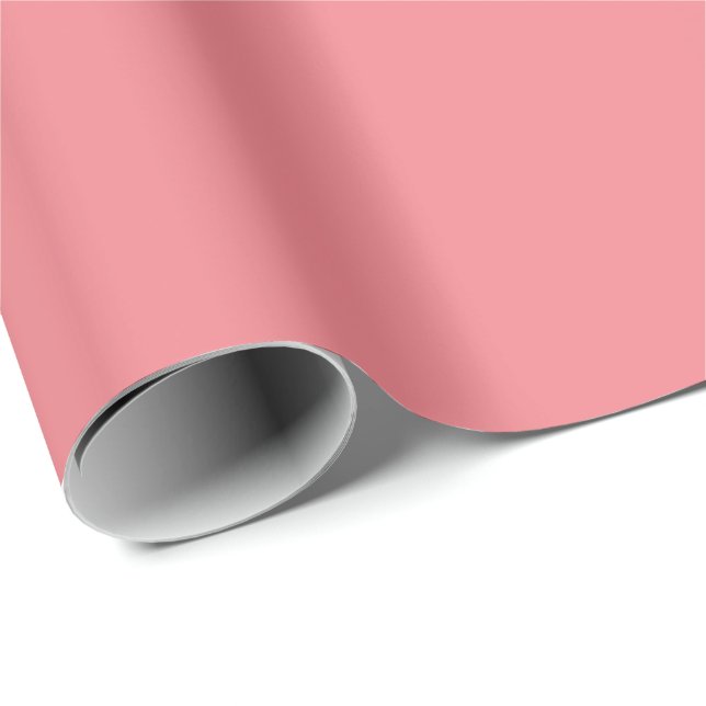 Coral Pink and White Pattern Wrapping Paper (Roll Corner)