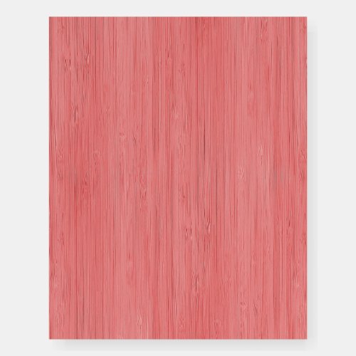 Coral Pink Bamboo Wood Grain Look Foam Board