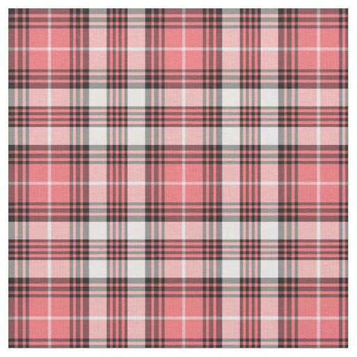Fabric by the Yard White Green Coral and Pink Plaid 100/% Cotton Fabric Quilting