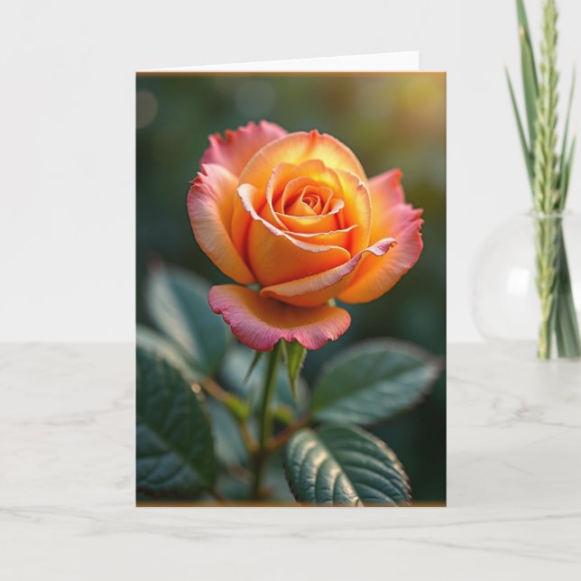 Coral Pink Blossom Mothers Day Card (Front)