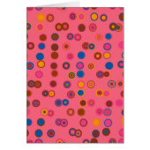 Coral Pink bubblegum geometric circle pattern (Front)