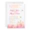 Coral Pink Bumblebee Wildflower Wedding Invitation