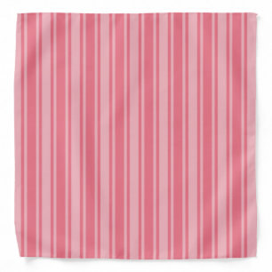 Coral pink candy stripes bandana