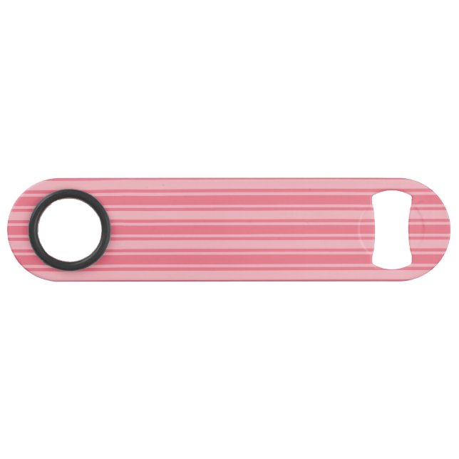 Coral pink candy stripes bar key (Front (Horizontal))