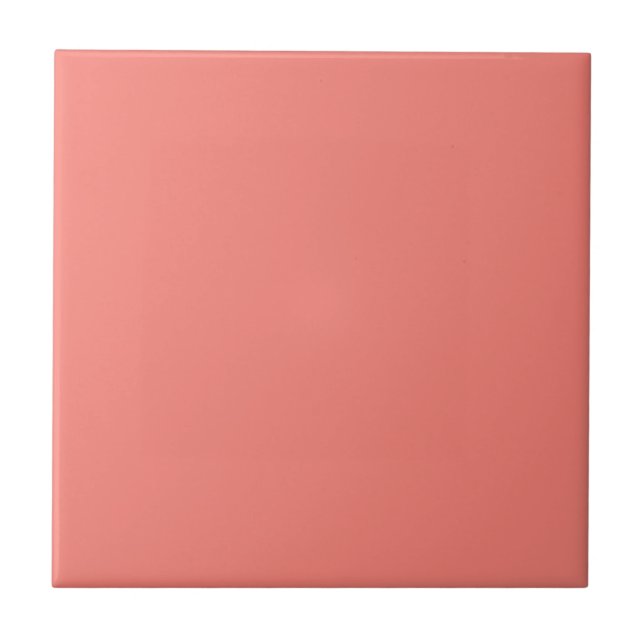 Coral Pink Ceramic Tile (Front)