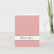 Coral Pink Chevron Thank You