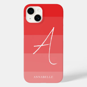 Coral Pink Color Blocks Custom Case-Mate iPhone 14 Case