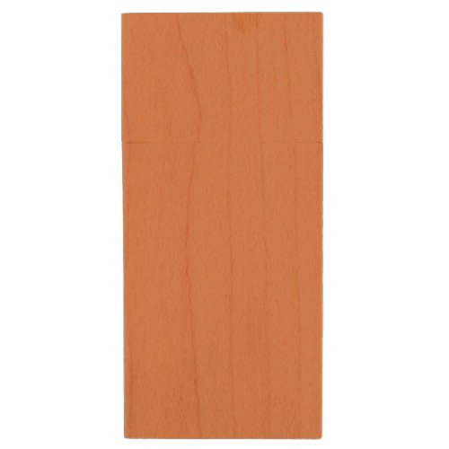 Coral pink color decor ready to customize wood USB flash drive