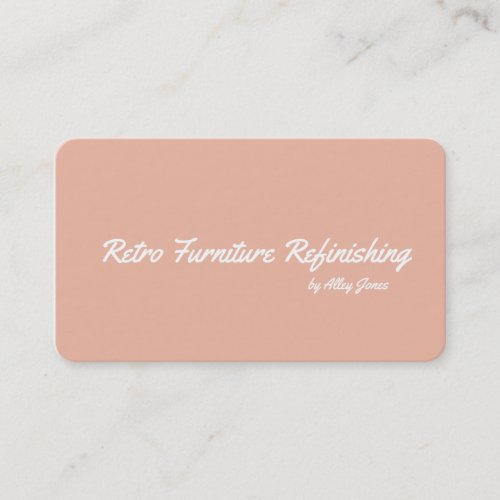 Coral Pink Cool Retro Color Mid_century Mod Business Card