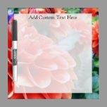 Coral Pink Dahlia Flower Dry Erase Board