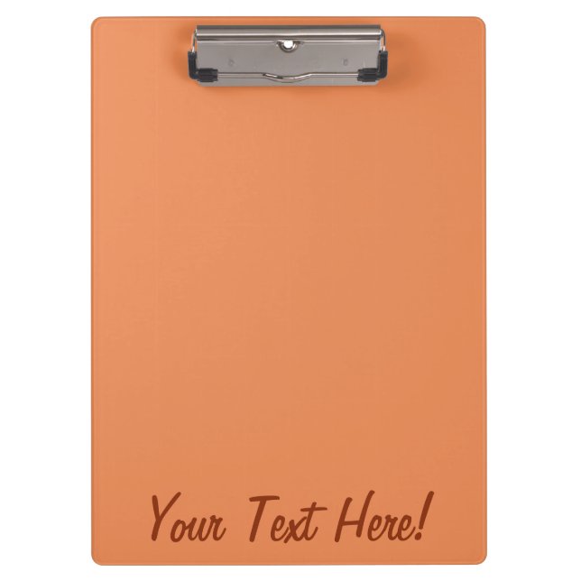 Coral pink decor background ready to customize clipboard (Front)