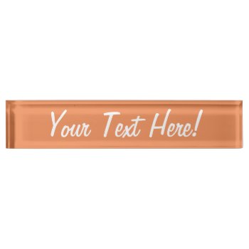 Coral Pink Decor Background Ready To Customize Name Plate by AmericanStyle at Zazzle