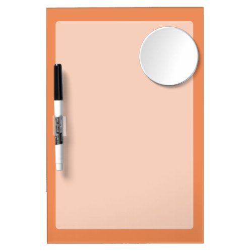 Coral pink decor ready to customize dry erase board with mirror