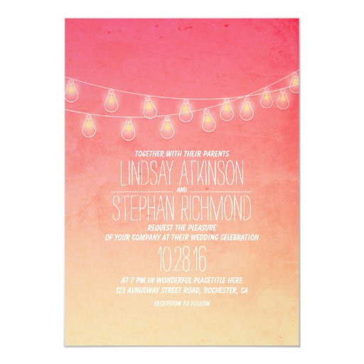 Coral Pink Wedding Invitations 8