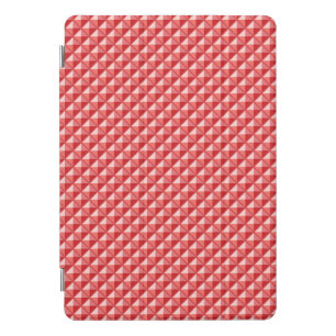Coral pink, enamel look, studded grid case for the