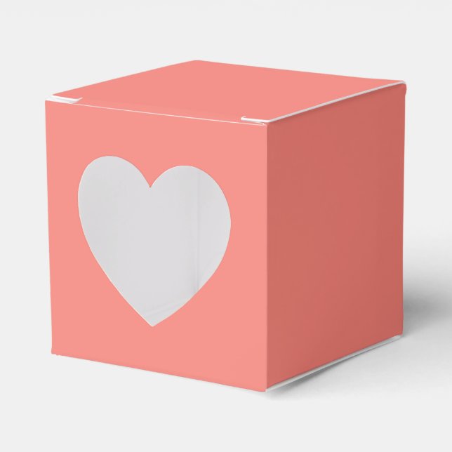 Coral Pink Favor Boxes (Front Side)