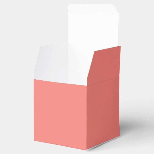 Coral Pink Favor Boxes (Opened)