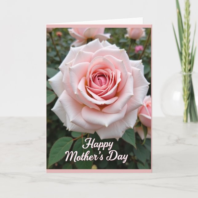 Coral Pink Flower Card (Front)