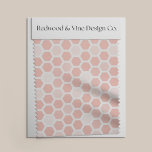 Coral Pink Geo Hexagon Pattern // Any Color Fabric