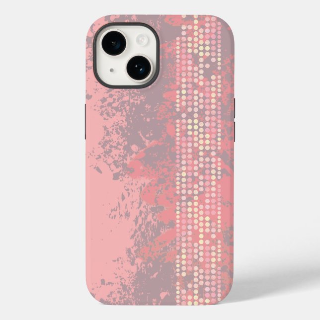 Coral pink girls surf style iphone case (Back)