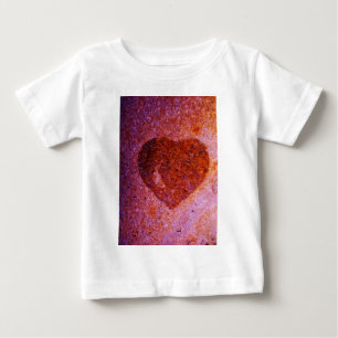coral pink heart baby T-Shirt