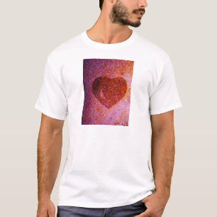 coral pink heart T-Shirt