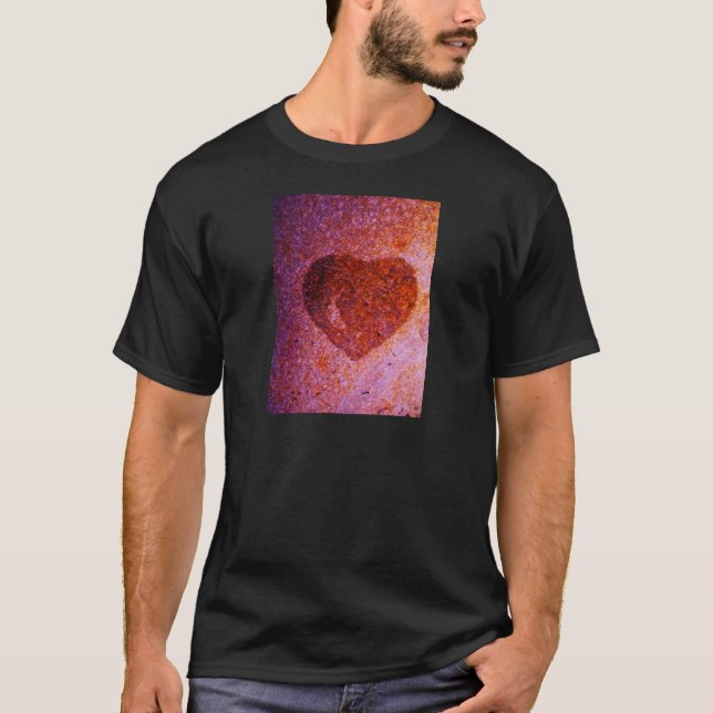 coral pink heart T-Shirt (Front)