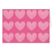 Coral pink hearts on a deep pink background (Front Horizontal)
