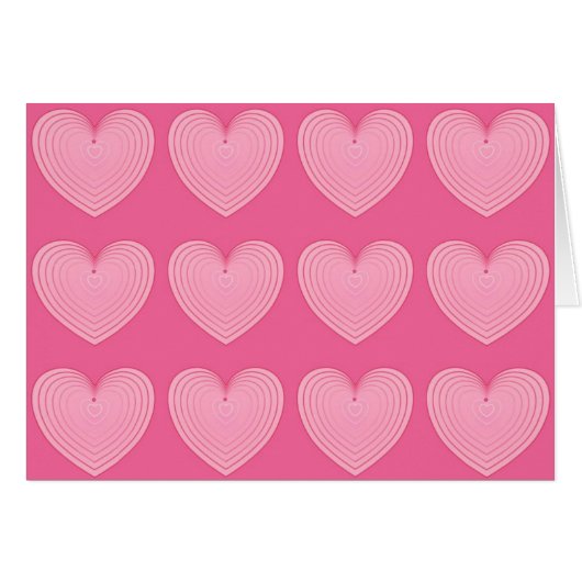 Coral pink hearts on a deep pink background (Front Horizontal)