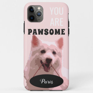 Coral Pink Japanese Spitz iPhone 11 Pro Max Case