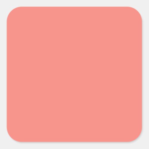 Coral Pink Large Square Sticker
