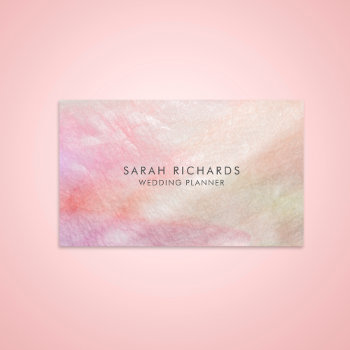 Coral Pink Mother Of Pearl Elegant Business Card by whimsydesigns at Zazzle