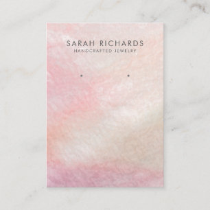 Coral Pink Mother of Pearl Jewelry Earring Display Business Card