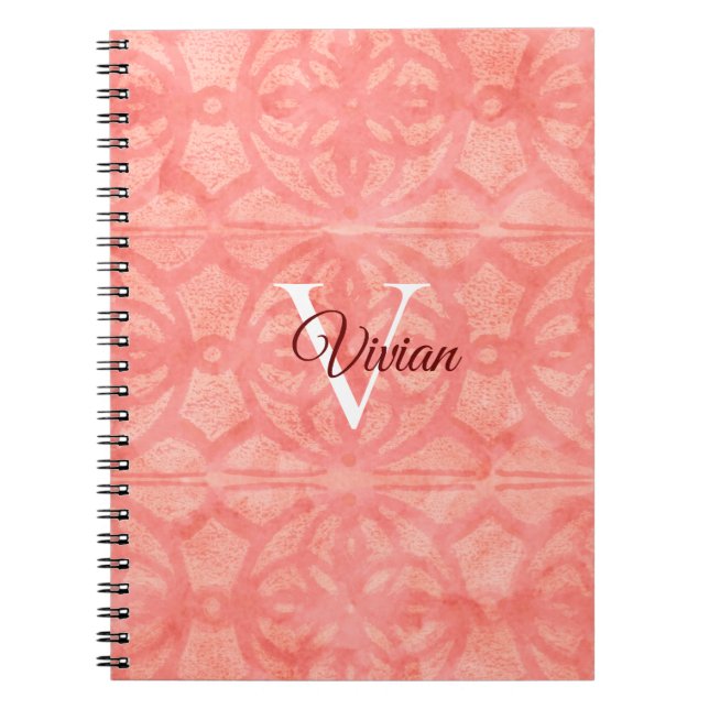 Coral Pink Notebook (Front)