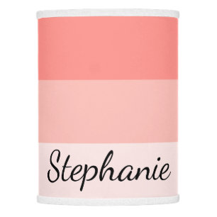 Coral Pink Ombre Personalized Lamp Shade