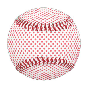 Coral Pink Polka Dots by Shirley Taylor Baseball