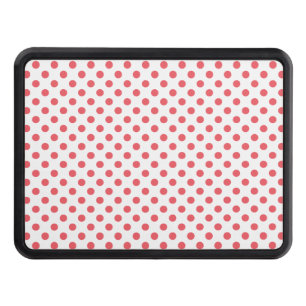 Coral Pink Polka Dots by Shirley Taylor Hitch Cover