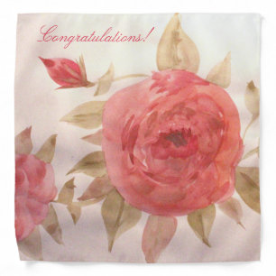 Coral Pink Rose Bandana