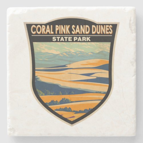 Coral Pink Sand Dunes State Park Utah Vintage Stone Coaster