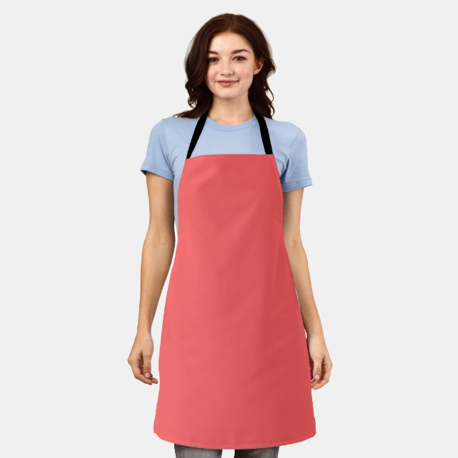 Coral Pink  (solid color)  Apron (Worn)
