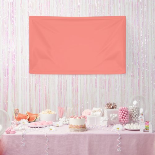 Coral Pink Solid Color Banner